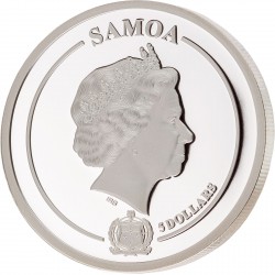 GOLDEN FLOWER COLLECTION - ORCHID 1 OZ SILVER COIN 2021 SAMOA