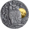 LONG-EARED OWL SOWA WILDLIFE IN THE MOONLIGHT 2 OZ 5 DOLLARS SILVER COIN NIUE 2019