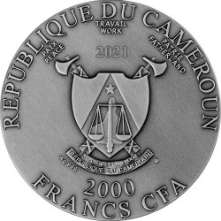 JESUS CHRIST SAVIOR CAMEROON 2021 2 OZ 2000 FRANCS CFA