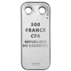 LOVE SWAROVSKI ELEMENTS 10 G SILVER 500 FRANCS CAMEROON 2021