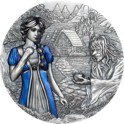 SNOW WHITE FAIRY TALES & FABLES 20 DOLLARS 3 OZ COOK ISLANDS 2021