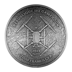 KATEDRA NOTRE DAME PARIS CAMEROON 2020 2 OZ SILVER COIN 2000 FRANCS