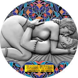 KAMA SUTRA III MOMENTS OF LOVE 3 OZ SILVER COIN 3000 FRANCS CFA CAMEROON 2021