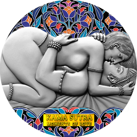 KAMA SUTRA II MOMENTS OF LOVE 3 OZ SILVER COIN 3000 FRANCS CFA CAMEROON 2020