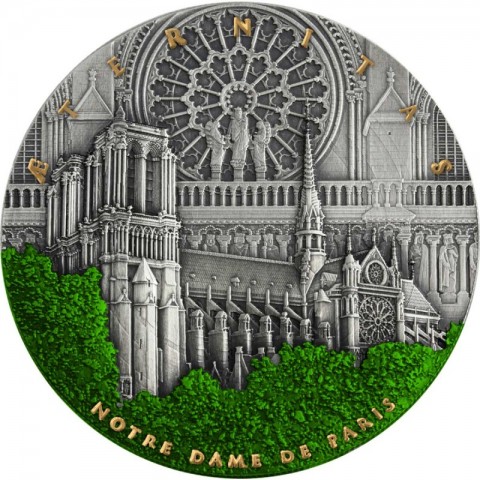 NOTRE DAME CATHEDRAL 2 OZ 5 DOLLARS NIUE 2021
