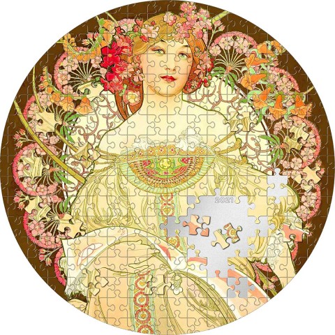 REVERIE BY ALFONS MUCHA MICROPUZZLE TREASURES 3 OZ 20 DOLLARS PALAU 2021