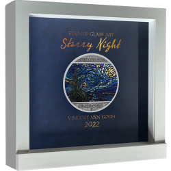 STARRY NIGHT VINCENT VAN GOGH STAINED GLASS ART 10 CEDIS REPUBLIQUE GHANA 2022