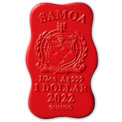 HARIBO GOLDBEARS SET 100th ANNIVERSARY 6 X 1/2 OZ SILVER COINS 5 DOLLARS SAMOA 2022S SAMOA 2022
