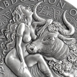 THE ABDUCTION OF EUROPA CELESTIAL BEAUTY 2 OZ 2000 FRANCS CAMEROON 2022
