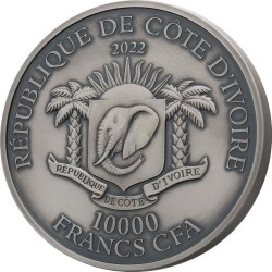 TIGER BIG FIVE MAUQUOY SILVER COIN 1 KG IVORY COAST 2022