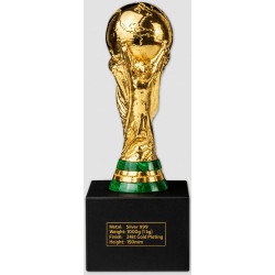FIFA WORLD CUP 3D TROPHY REPLICA 1 KG SILVER GOLD PLATED
