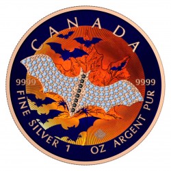 THE BLUE BAT MAPLE LEAF 1 OZ 5 DOLLARS CANADA 2022