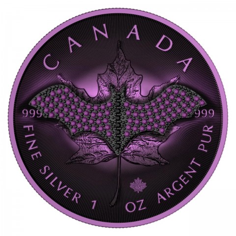 THE PURPLE BAT MAPLE LEAF 1 OZ 5 DOLLARS CANADA 2022