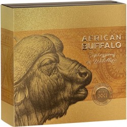 AFRICAN BUFFALO EXPRESSIONS OF WILDLIFE 2 OZ 2000 FRANCS CAMEROON 2022