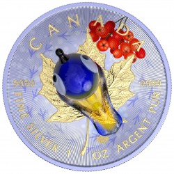 THE TIT - SIKORKA - MURANO GLASS SERIES - MAPLE LEAF 1 OZ 5 DOLLARS CANADA 2022