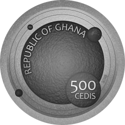 CUBE COIN - SPACE CUBE 1 KG - ALETAI METEORITE 500 CEDIS GHANA 2023