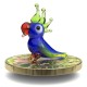 THE PARROT - PAPUGA - MURANO GLASS SERIES - MAPLE LEAF 1 OZ 5 DOLLARS CANADA 2022