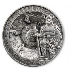 VIKINGS MULTIPLE LAYERS COLOSSUS - 25 DOLLARS 1 KG SILVER COIN SAMOA 2023