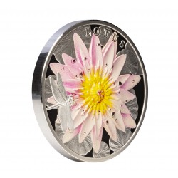 THE LOTUS - FLOWERS 2 OZ 10 DOLLARS SILVER COIN PALAU 2022