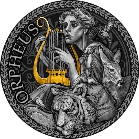 ORPHEUS THE GREEK MYTHOLOGY 1 OZ SILVER COIN 1000 FRANCS CAMEROON 2023