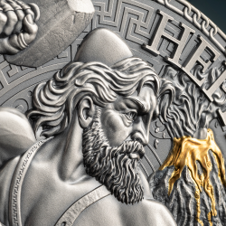 HEPHAESTUS THE GREEK MYTHOLOGY 3 OZ SILVER COIN 3000 FRANCS CAMEROON 2023
