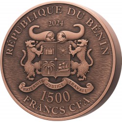 CHINESE DRAGON 1 KG COPPER COIN 1500 FRANCS BENIN 2024