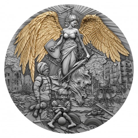 GUARDIAN ANGEL 2 OZ SILVER COIN 2000 FRANCS CAMEROON 2023