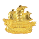 DRAGON BOAT 2 OZ GILDED 10000 FRANCS CFA SILVER COIN REPUBLIQUE DU TCHAD 2024
