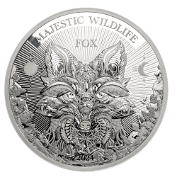 FOX MAJESTIC WILDLIFE 1KG SILVER COIN 25 DOLLARS SAMOA 2024