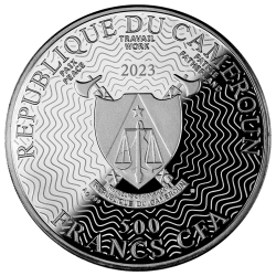 THE SWEEP 17,5 GRAMM 500 FRANCS CFA SILVER COIN CAMEROON 2023