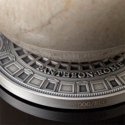 THE EYE OF PANTHEON 5 OZ 5000 FRANCS SILVER COIN MARBLE CAMEROON 2024