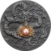 BOSKIE PERŁY RÓŻOWA PERŁA I SMOK 2 OZ 5 DOLLARÓW SREBRNA MONETA NIUE 2024