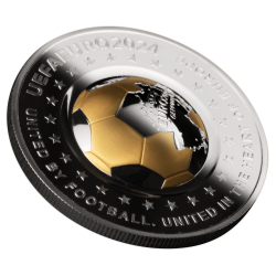 UEFA EURO 2024 GERMANY 20 GRAMM 100 TENGE SILVER COIN KAZAKHSTAN 2024