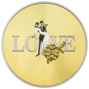 WEDDING COIN LOVE 17,5 GRAMM 500 FRANCS CFS SILVER COIN CAMEROON 2024