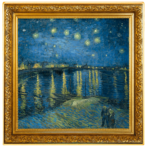 STARRY NIGHT OVER THE RHONE VINCENT VAN GOGH 1 OZ 1 DOLLAR SILVER COIN NIUE 2023