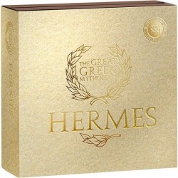 HERMES MITOLOGIA GRECKA 3 OZ SREBRNA MONETA 3000 FRANCS KAMERUN 2024