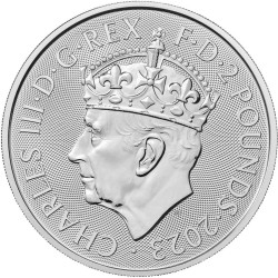 NEFERTITI - ELEGANCE IN ART - 1 OZ 2 POUNDS SILVER COIN BRITANNIA CHARLES III 2023