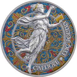 THE NINE MUSES - CALLIOPE - 2 OZ 2000 FRANCS SILVER COIN CAMEROON 2024
