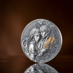 JASON & MEDEA MITOLOGIA GRECKA 2 OZ SREBRNA MONETA 3000 FRANCS KAMERUN 2024