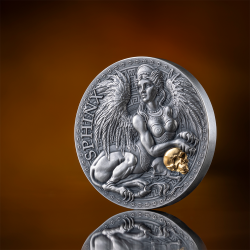 SPHINX THE GREEK MYTHOLOGY 1 OZ SILVER COIN 1000 FRANCS CAMEROON 2024