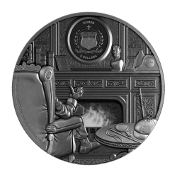 SHERLOCK HOLMES AND THE ADVENTURES OF THE SPECKLED BAND 2 OZ 5 DOLLARS SILVER COIN SAMOA 2025