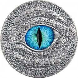 THE DRAGONOLOGY - FROST DRAGON 2 OZ 2000 FRANCS CAMEROON 2024