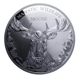 ŁOŚ MOOSE MAJESTIC WILDLIFE 1KG SILVER COIN 25 DOLLARS SAMOA 2025