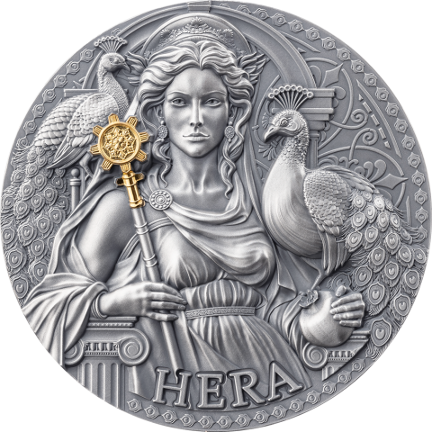 HERA MITOLOGIA GRECKA 3 OZ SREBRNA MONETA 3000 FRANCS KAMERUN 2024