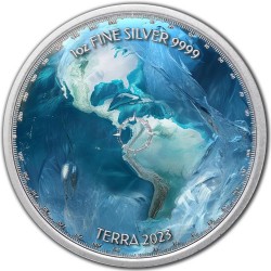 FROZEN EARTH ICE AGE 1 OZ 2 DOLLARS SILVER COIN NIUE 2023