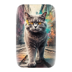 BRITISH SHORTHAIR CAT IN LONDON - CATS IN THE CITY - 100 GRAMM CAST SILVER 999 BAR 2024