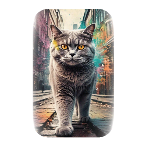 BRITISH SHORTHAIR CAT IN LONDON - CATS IN THE CITY - 100 GRAMM CAST SILVER 999 BAR 2024