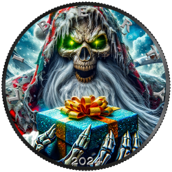 CHRISTMAS REAPER 1 OZ 1 DOLLAR AMERICAN EAGLE SILVER COIN 2024