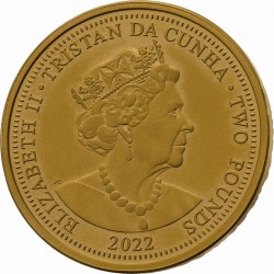 LEW - HERALDYCZNE BESTIE 1 OZ ZŁOTO 2 PUNDS GOLD COIN TRISTAN DA CUNHA WYSPA ŚWIĘTEJ HELENY