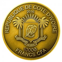 BIG FIVE LION 5 OZ GOLD REPUBLIQUE DE COTE D'IVOIRE